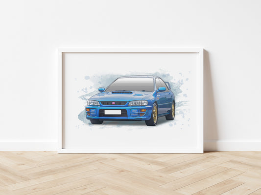 Personalised Subaru Impreza MK1 Art Print