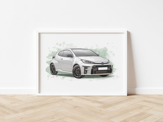 Personalised Toyota Yaris GR Art Print