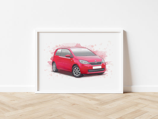 Personalised Skoda Citigo Art Print