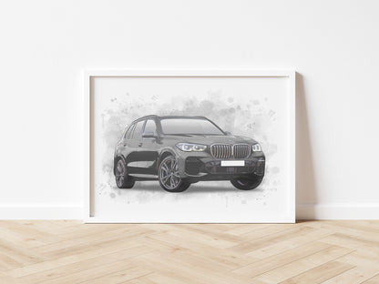 Personalised BMW X5 Art Print