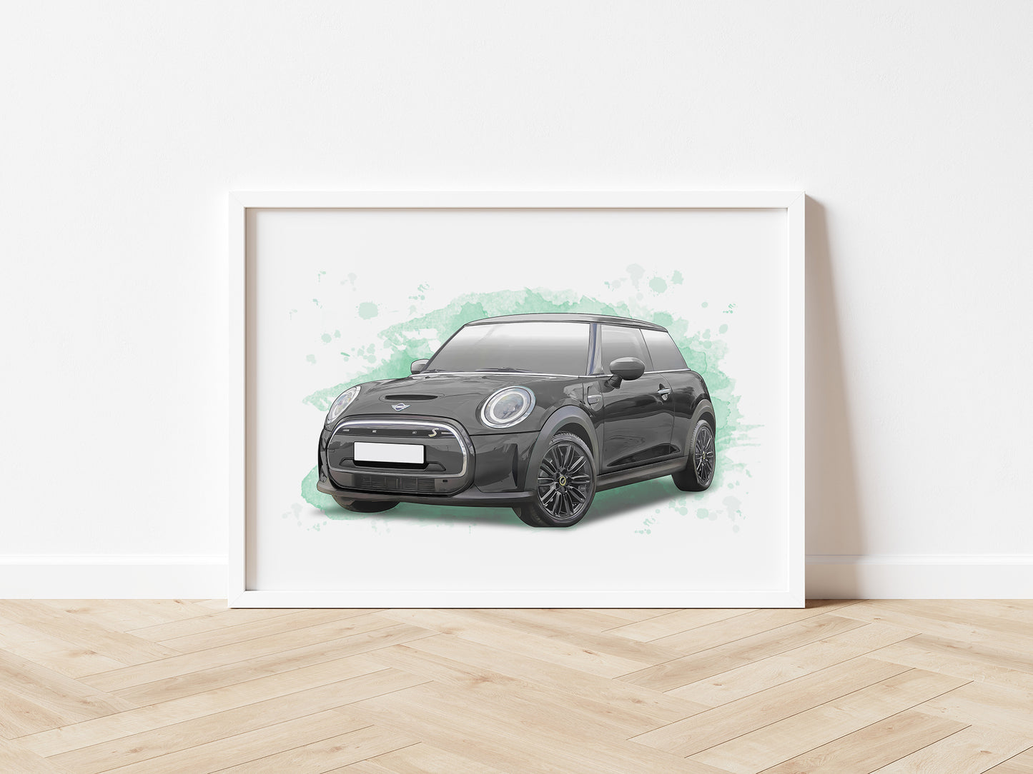 Personalised Mini Cooper SE Art Print