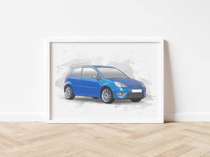 Personalised Ford Fiesta MK6 Art Print