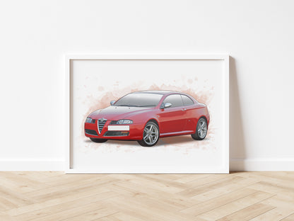 Personalised Alfa Romeo GT Art Print