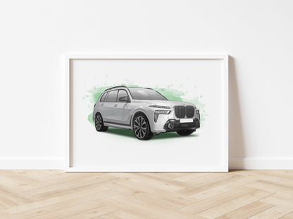 Personalised BMW X7 Art Print