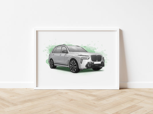 Personalised BMW X7 Art Print