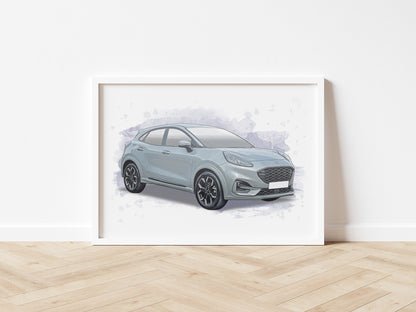 Personalised Ford Puma Art Print