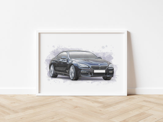 Personalised BMW 6 Series F13 Art Print