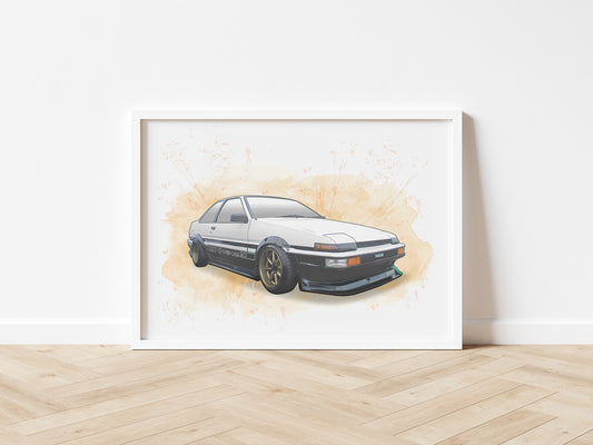 Personalised Toyota AE86 Art Print