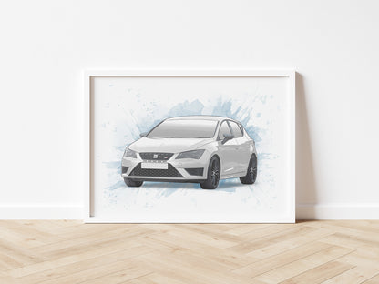 Personalised Seat Leon Cupra Art Print