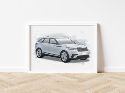 Personalised Range Rover Velar Art Print