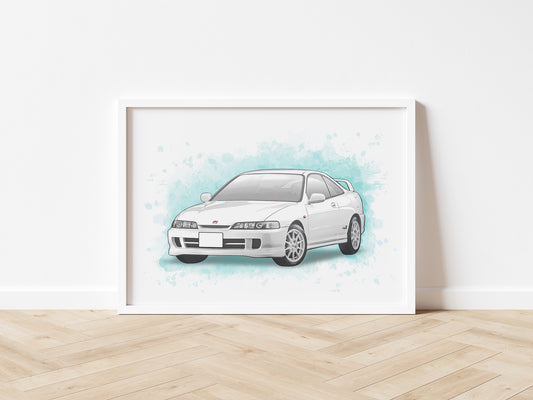 Personalised Honda Integra DC4 Art Print