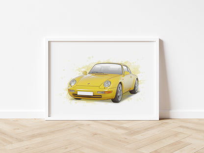 Personalised Porsche 993 Carrera Art Print