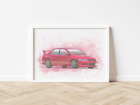 Personalised Mitsubishi Evo 7 Art Print