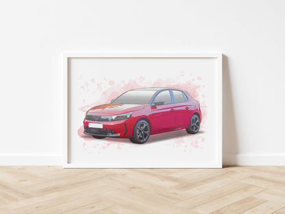 Personalised Vauxhall Corsa F Art Print