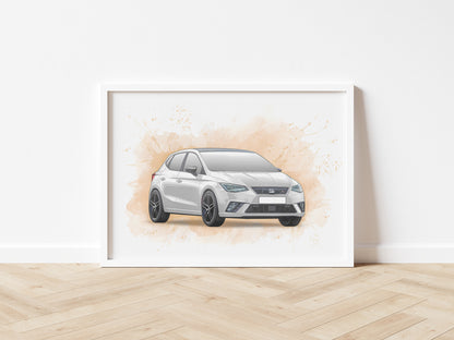 Personalised Seat Ibiza FR Art Print