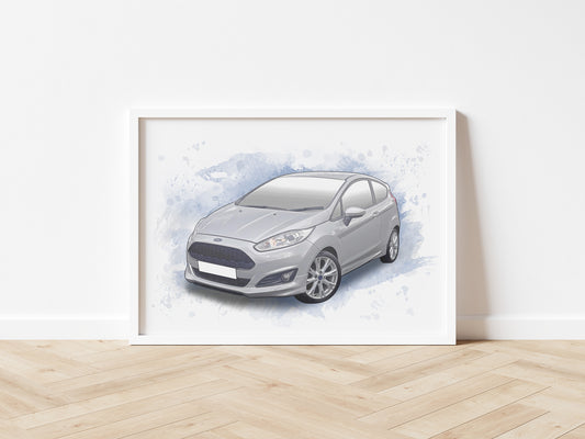 Personalised Ford Fiesta Zetec S Art Print