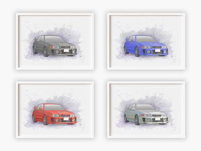 Personalised Mitsubishi Evo 5 Art Print