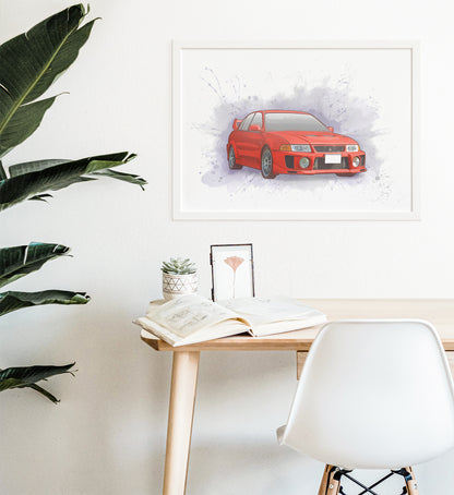 Personalised Mitsubishi Evo 5 Art Print