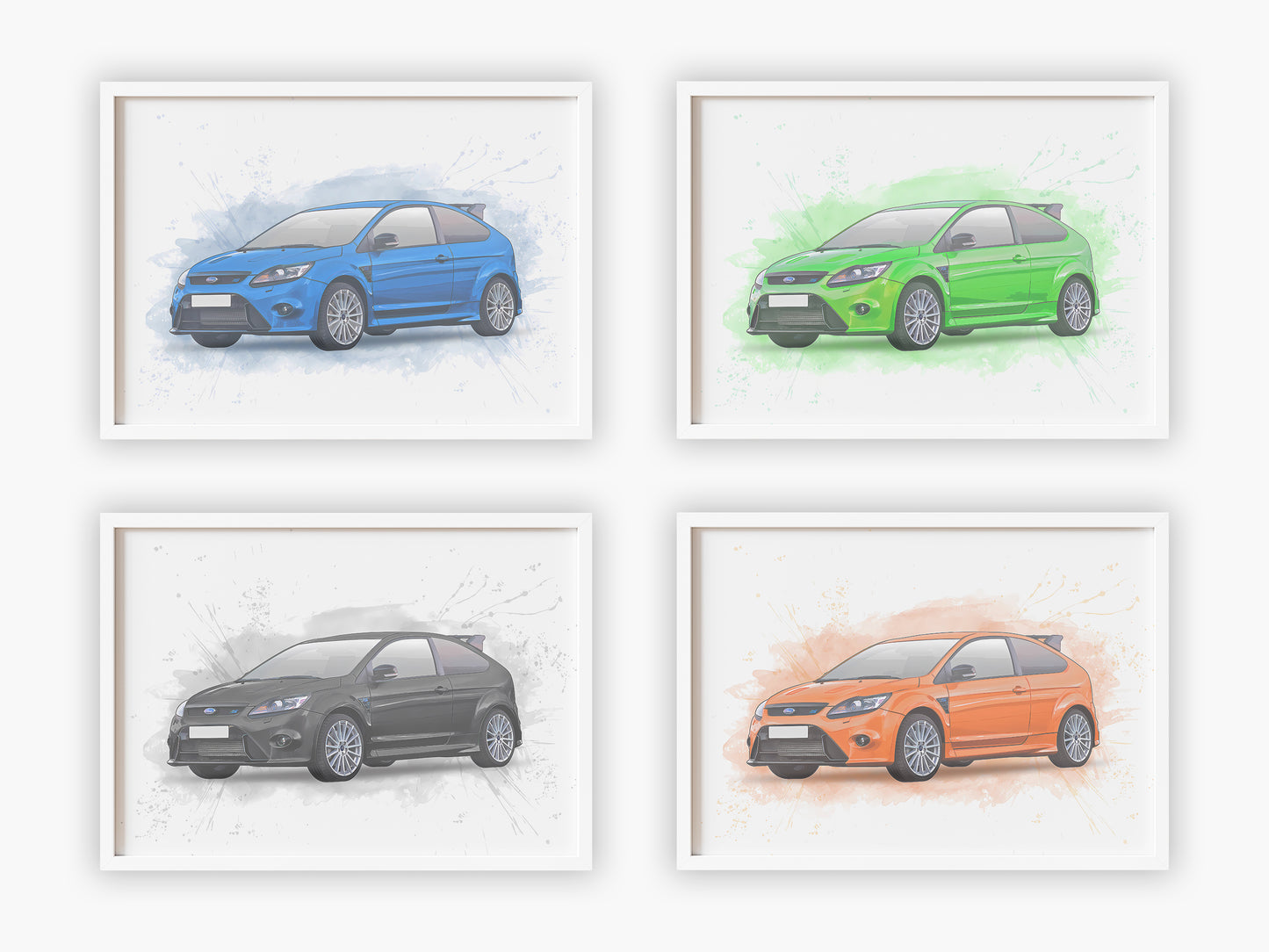 Personalised Ford Focus RS MK2 Art Print