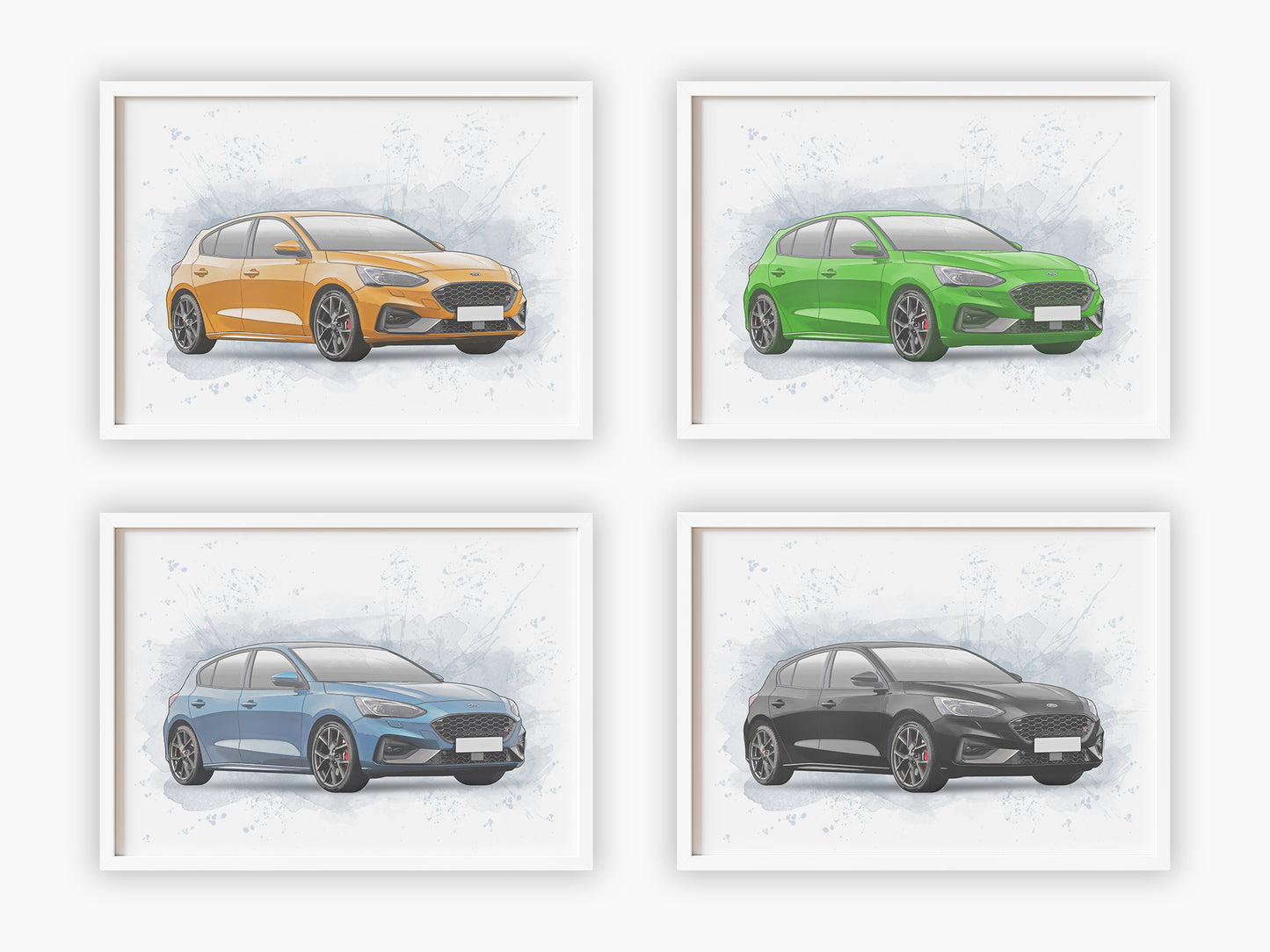 Personalised Ford Focus ST MK4 Art Print