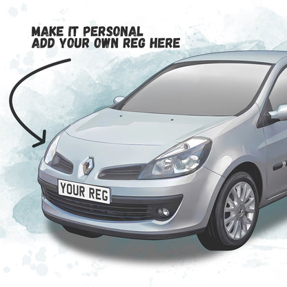 Personalised Renault Clio MK3 Art Print