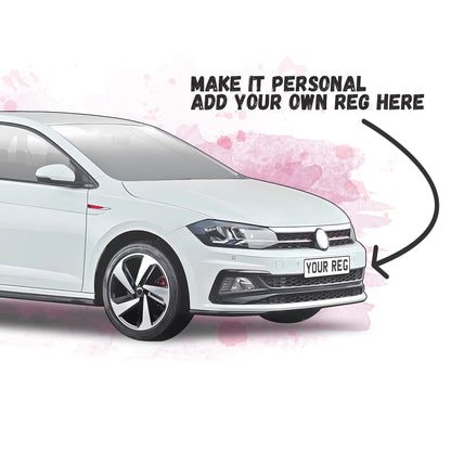 Personalised Volkswagen Polo Art Print