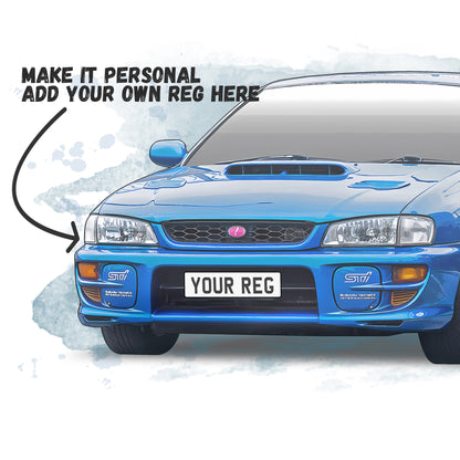 Personalised Subaru Impreza MK1 Art Print