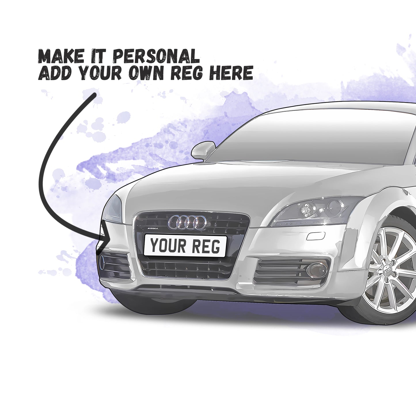 Personalised Audi TT MK2 Art Print