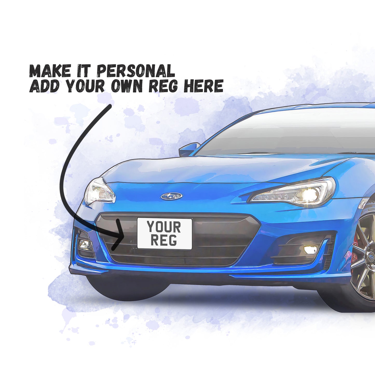 Personalised Subaru BRZ Art Print