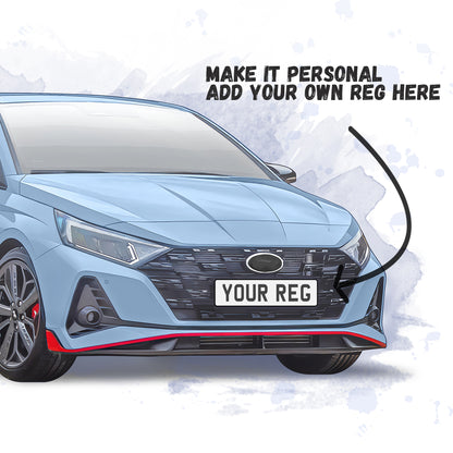 Personalised Hyundai i20n Art Print