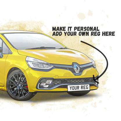 Personalised Renault Clio RS Art Print