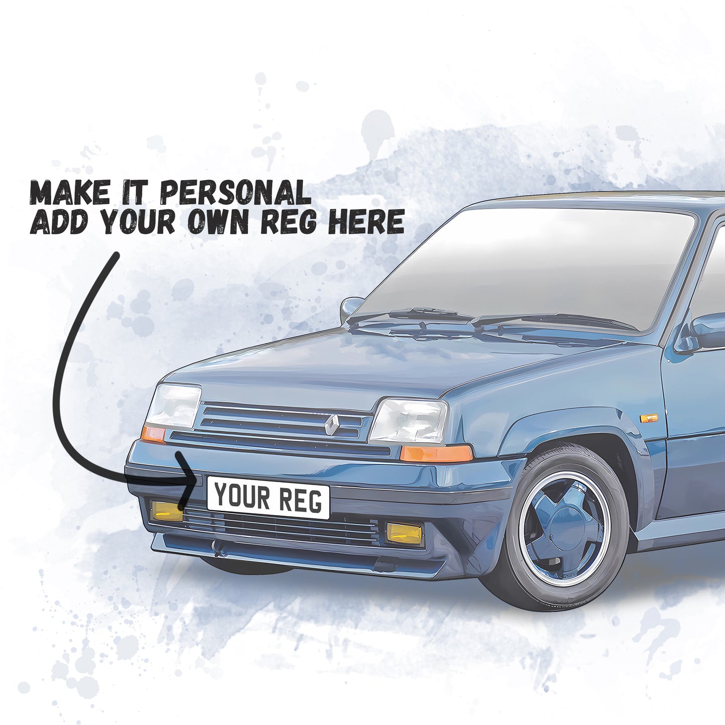 Personalised Renault GT5 Turbo Art Print