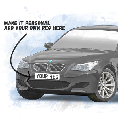 Personalised BMW 5 Series E60 Art Print