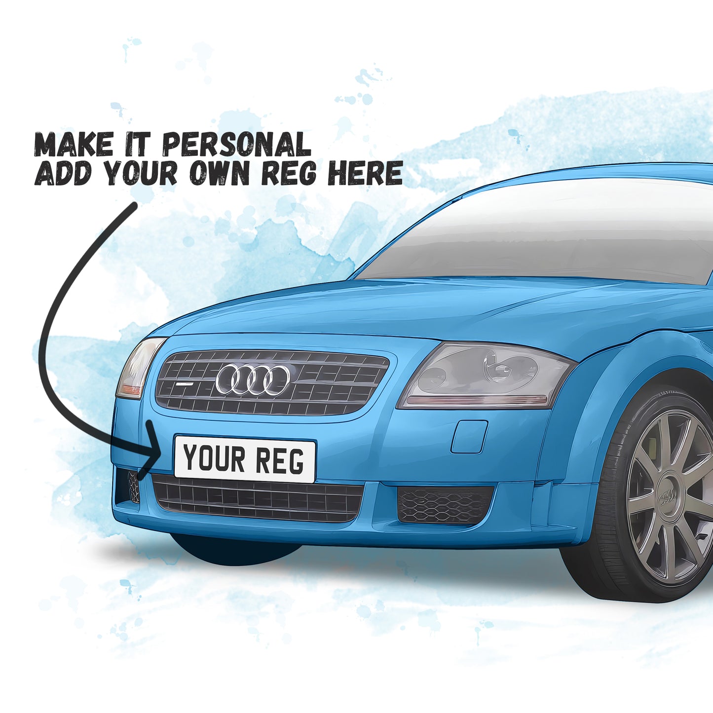 Personalised Audi TT MK1 Art Print