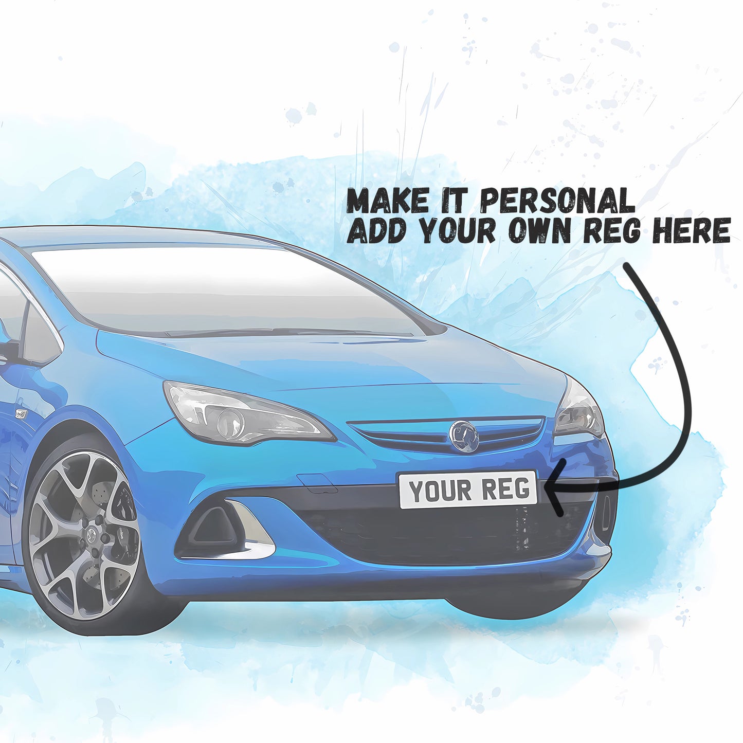 Personalised Vauxhall Astra J Art Print