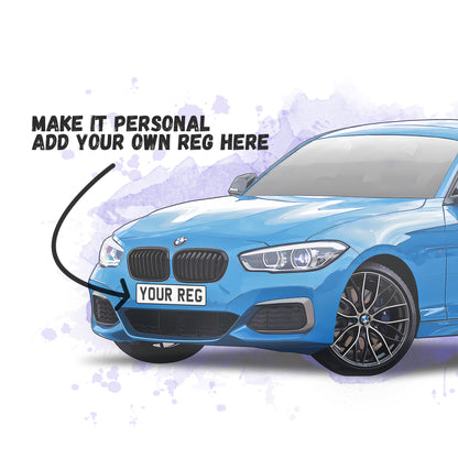 Personalised BMW 1 Series F20 Art Print