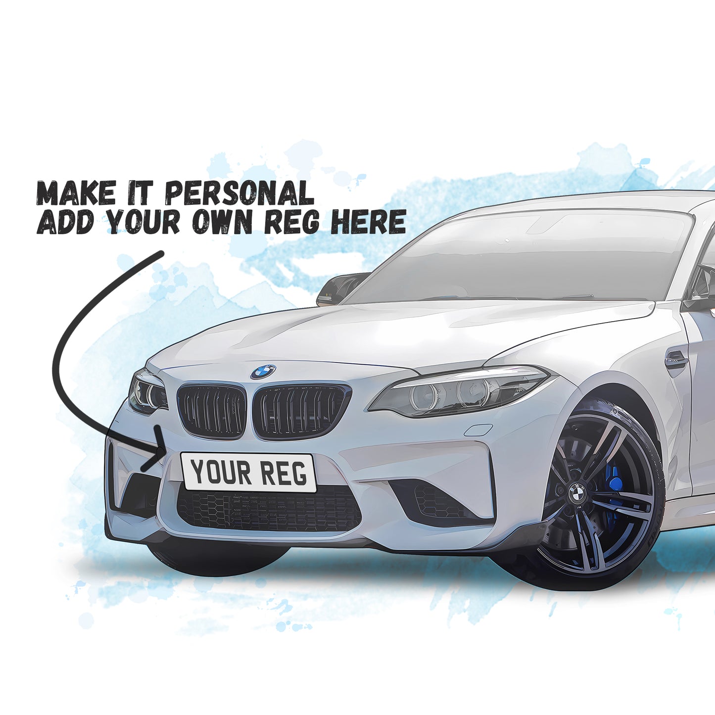 Personalised BMW M2 Art Print