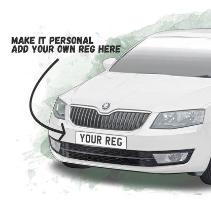 Personalised Skoda Octavia MK3 Art Print