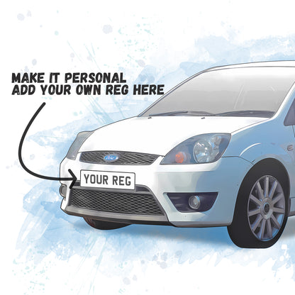 Personalised Ford Fiesta MK6 Art Print