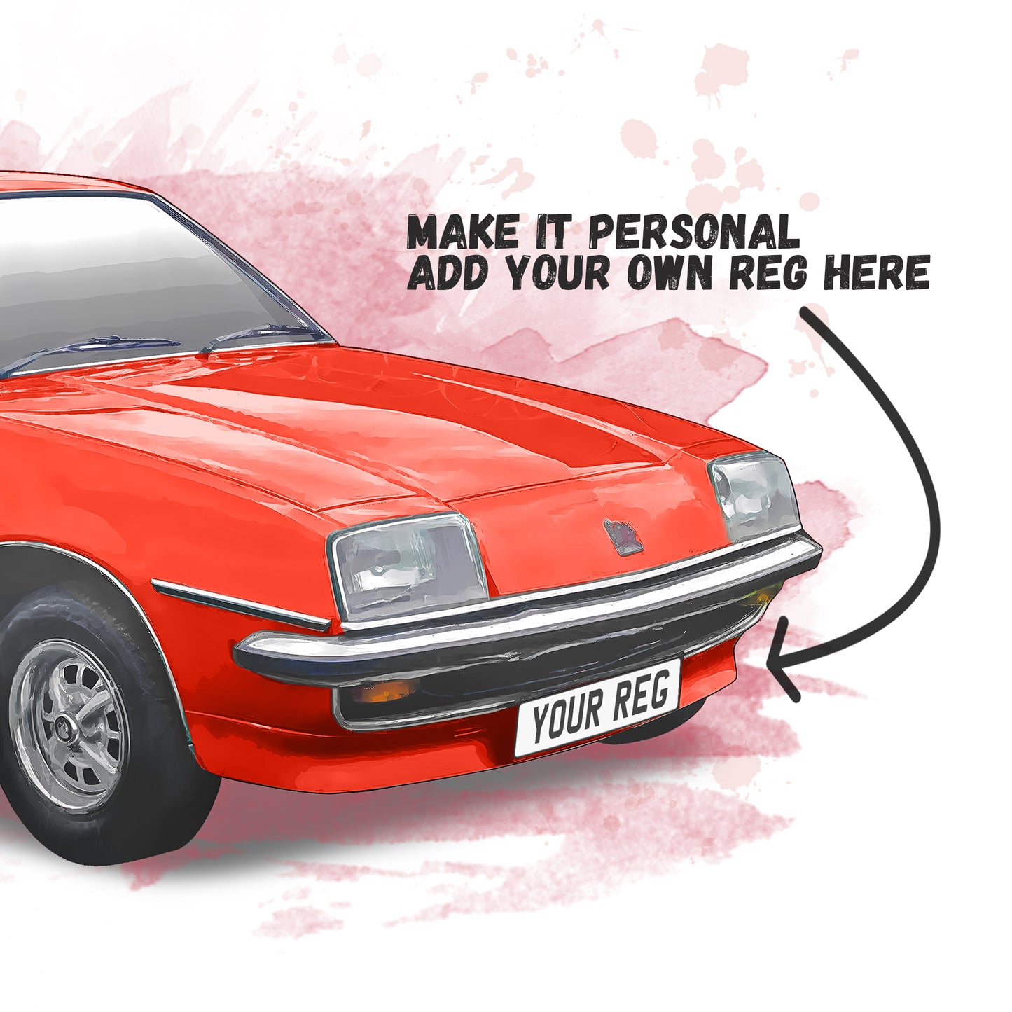 Personalised Vauxhall Cavalier MK1 Art Print