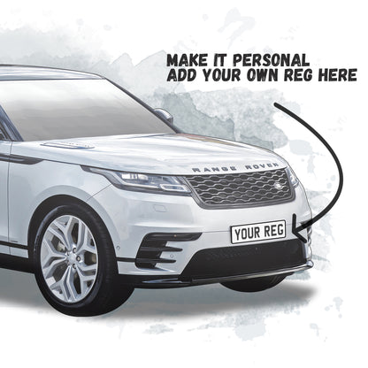 Personalised Range Rover Velar Art Print