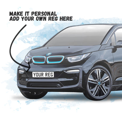 Personalised BMW i3 Art Print