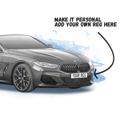 Personalised BMW 8 Series Convertible Art Print