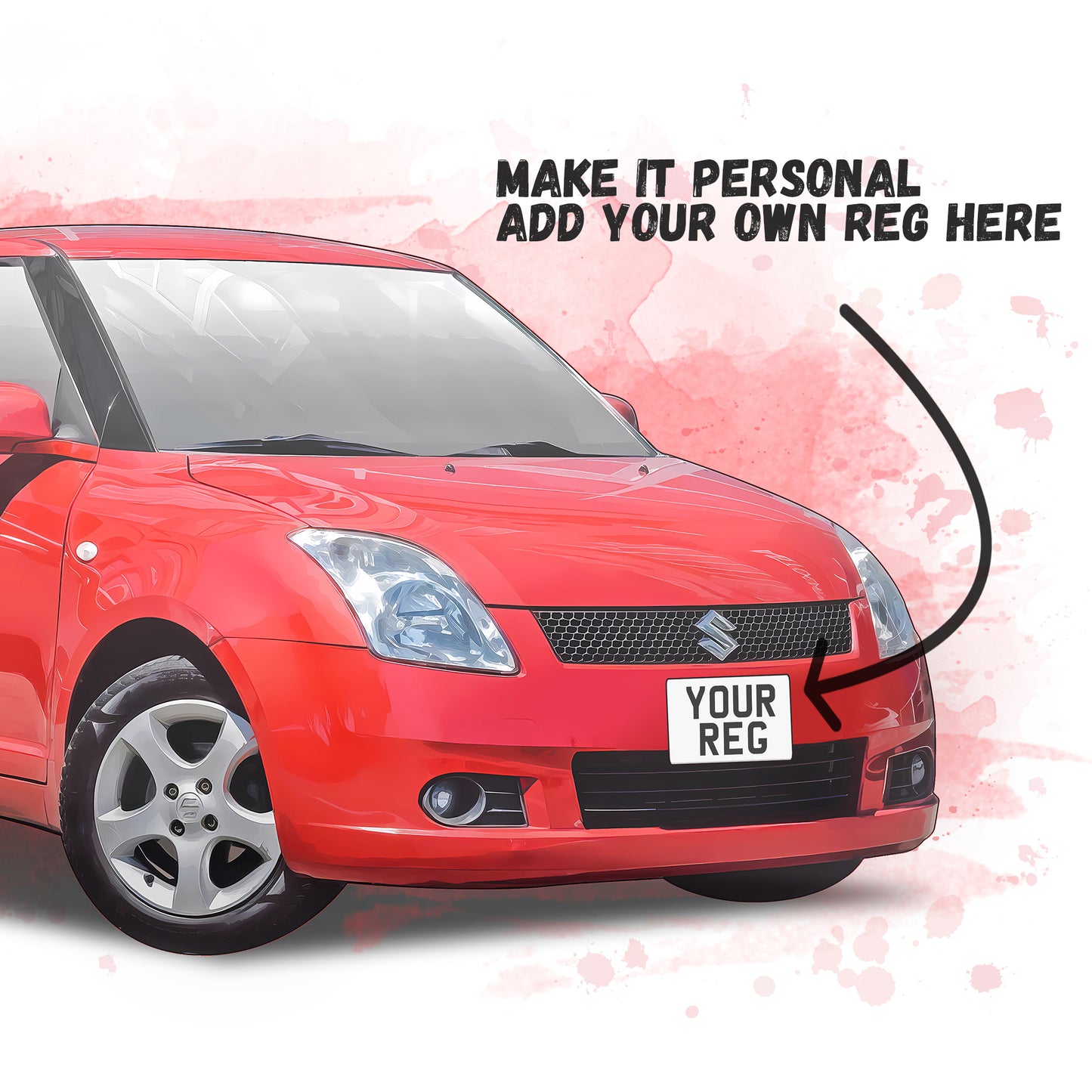 Personalised Suzuki Swift Art Print