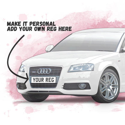 Personalised Audi A3 Art Print