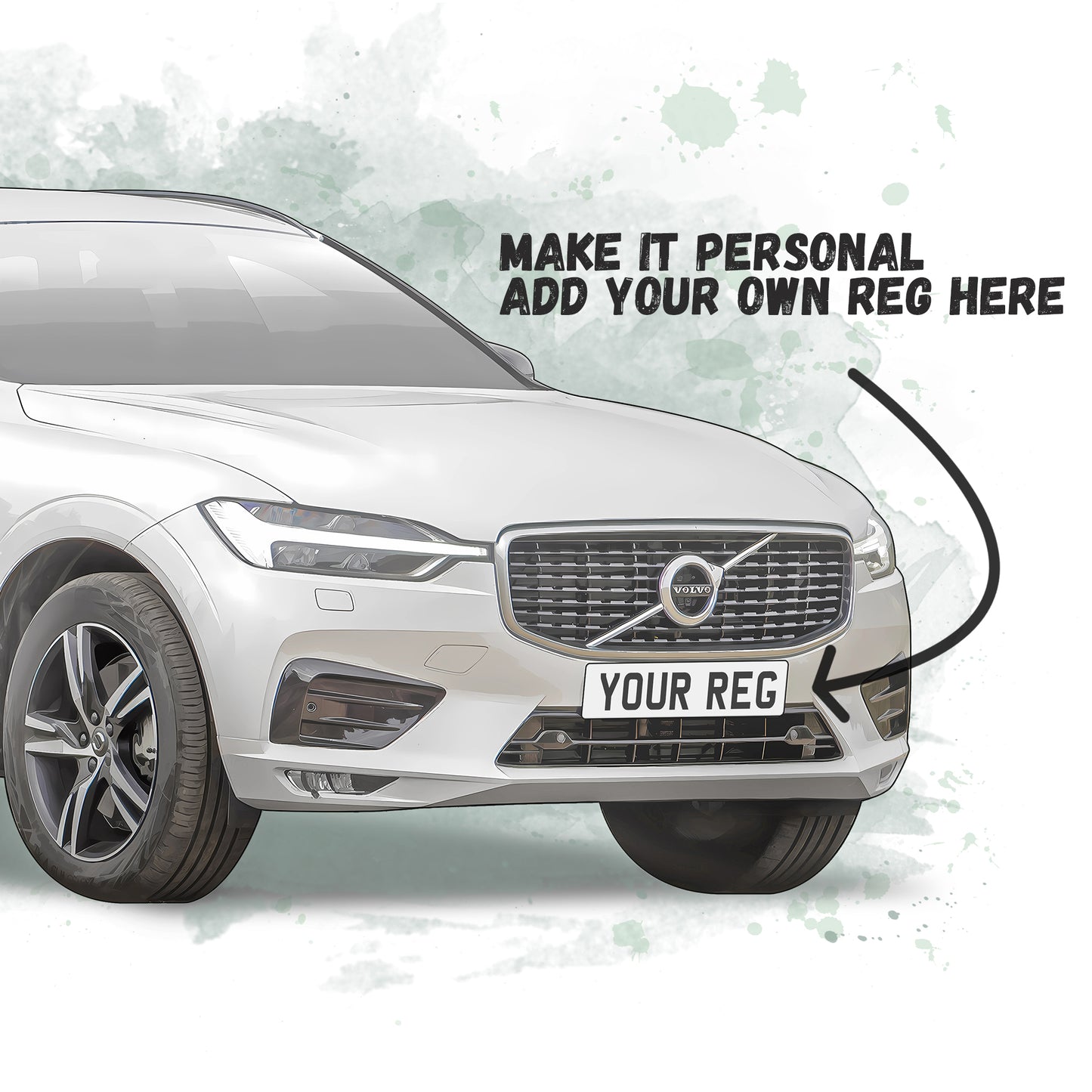 Personalised Volvo XC60 Art Print