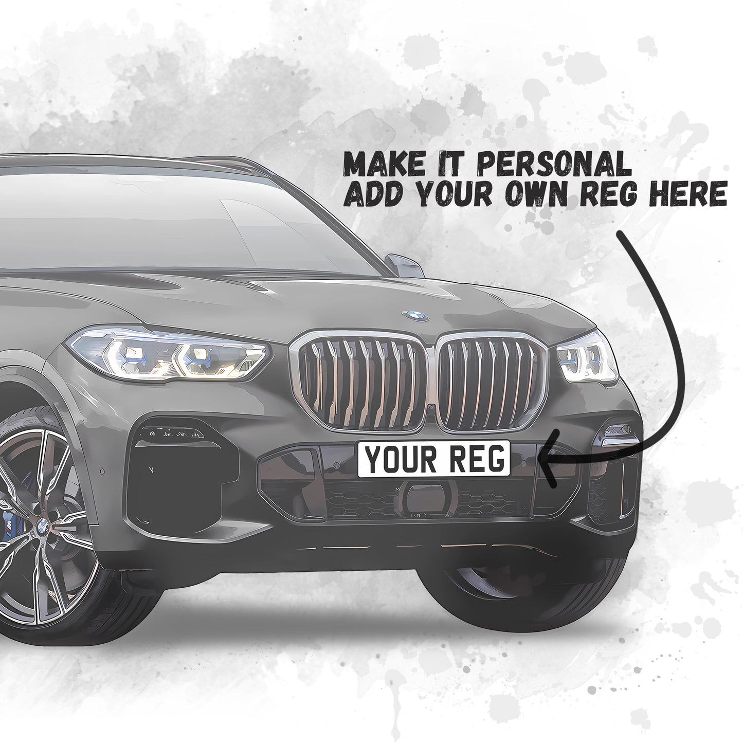 Personalised BMW X5 Art Print