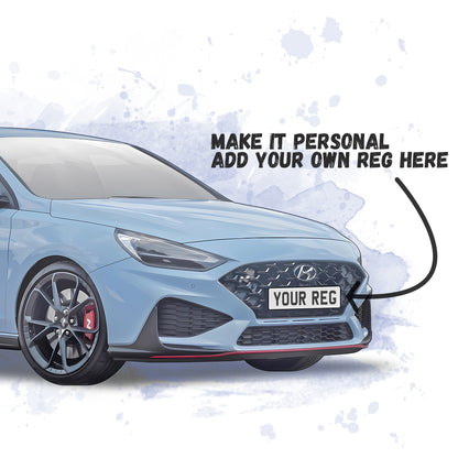 Personalised Hyundai i30n Art Print