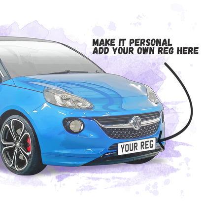 Personalised Vauxhall Adam Art Print