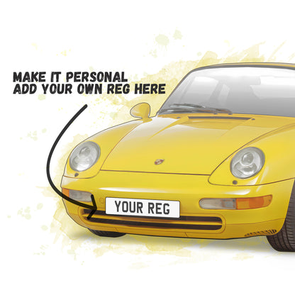 Personalised Porsche 993 Carrera Art Print